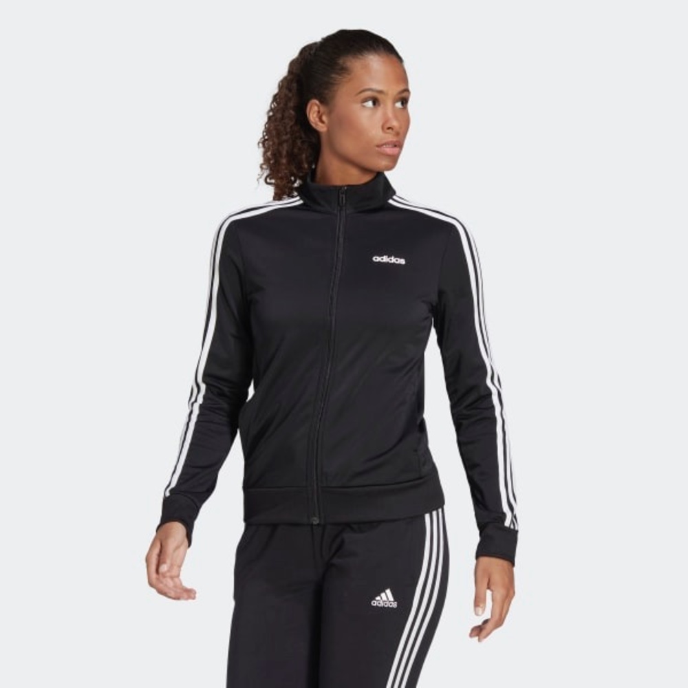 Adidas Womens Black Track Jacket Size M Dazzle DZ7657 top Tricot full zi…